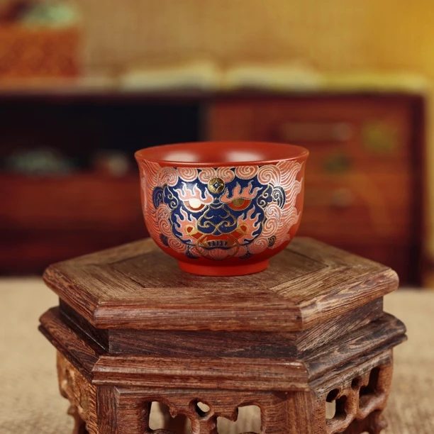 高档主人珐琅变色麒麟茶杯敦煌单杯陶瓷品茗功夫茶具茶盏家用