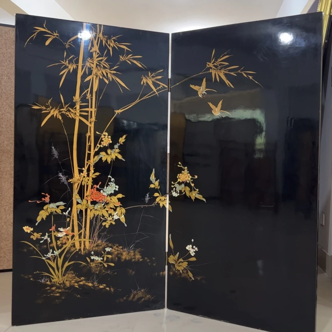 绘画屏风框画茶空间设计