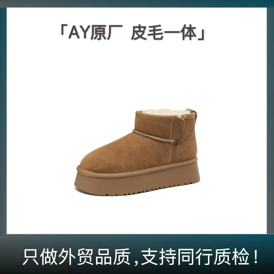 cc-【厚底侧拉链】2025年冬季新款雪地靴厚底防滑真皮侧拉链加厚