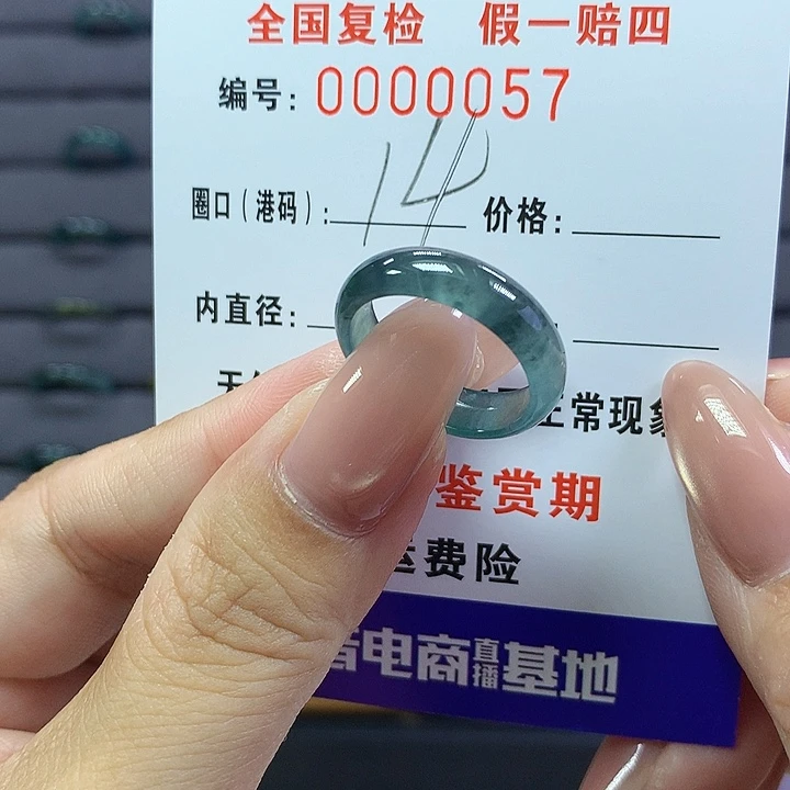 长***尼翡翠戒圈未镶嵌    0057