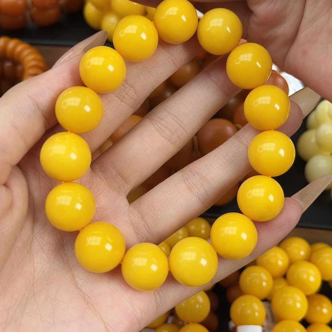 未镶嵌琥珀手链蜜蜡