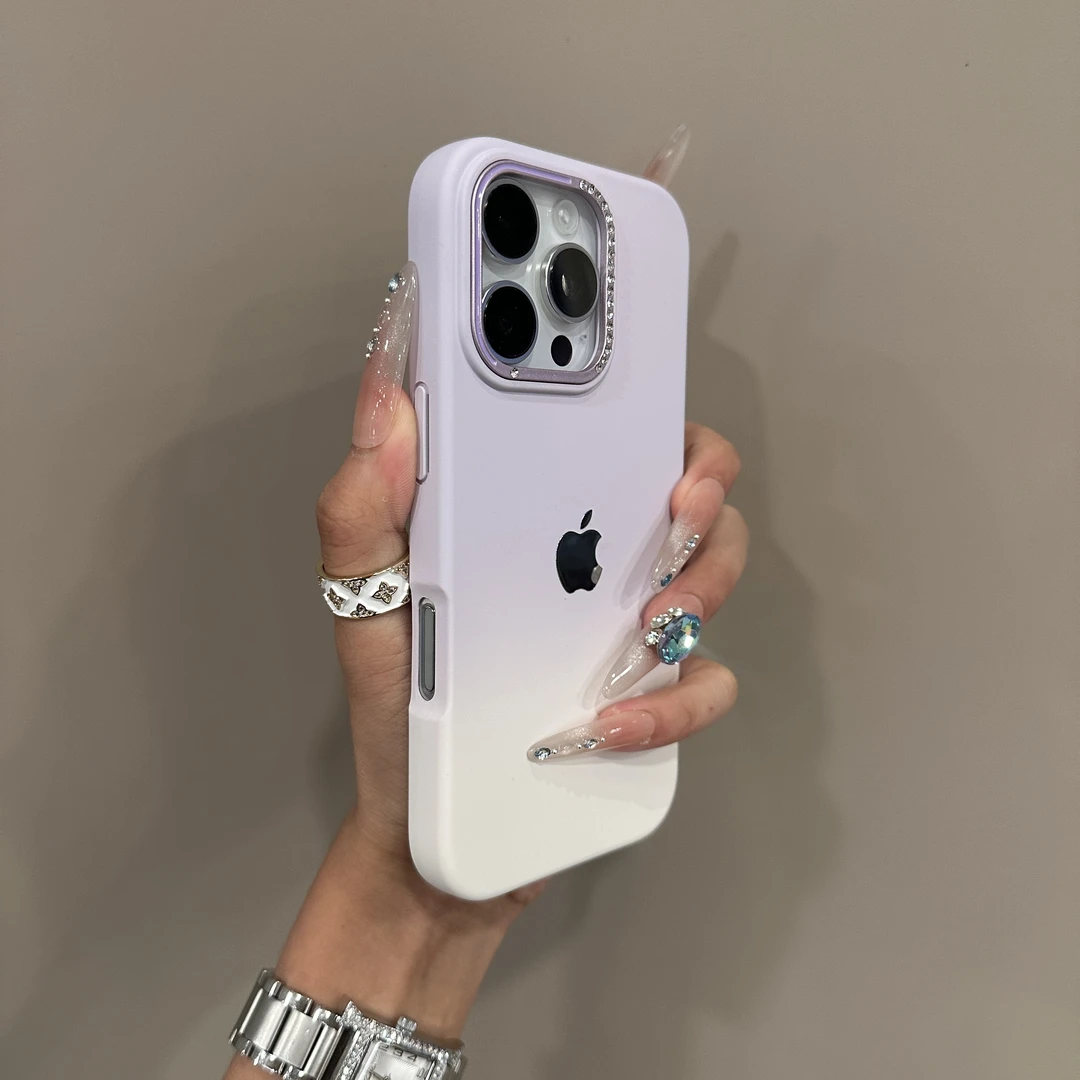 高级简约渐变肤感适用苹果16promax手机壳iphone15防摔14高颜值13