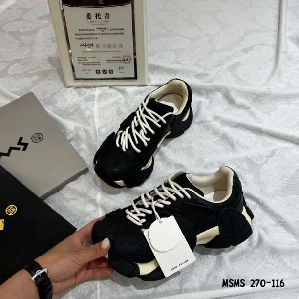 玛莎玛索早秋新款270-116老爹鞋运动鞋黑色潮鞋