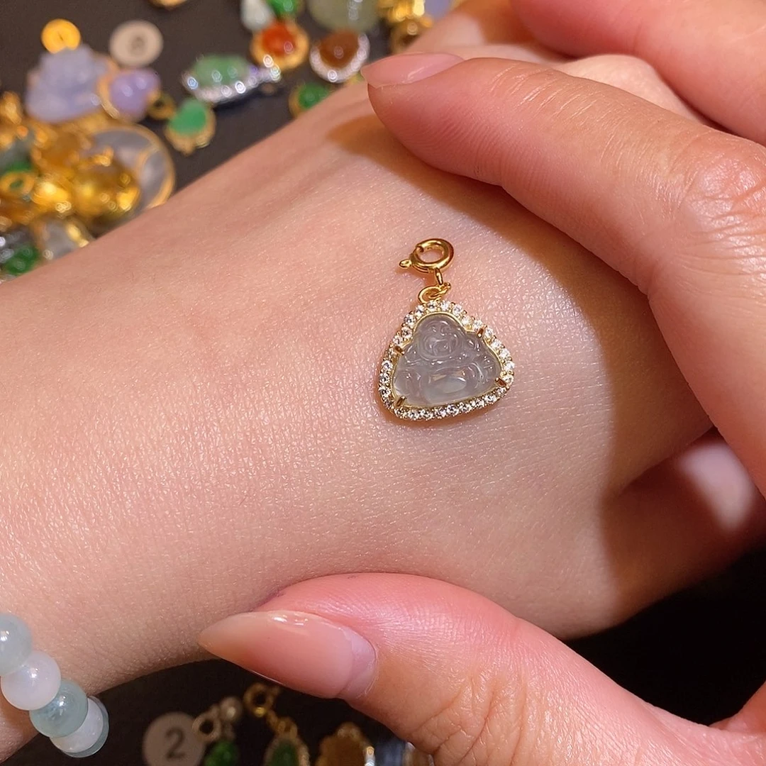 翡翠银S925镶嵌颈饰翡翠