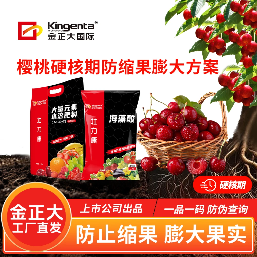 金正大樱桃硬核期专用冲施肥【硬核期防缩果膨大方案】