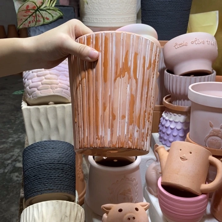 15×17复古直纹盆1个