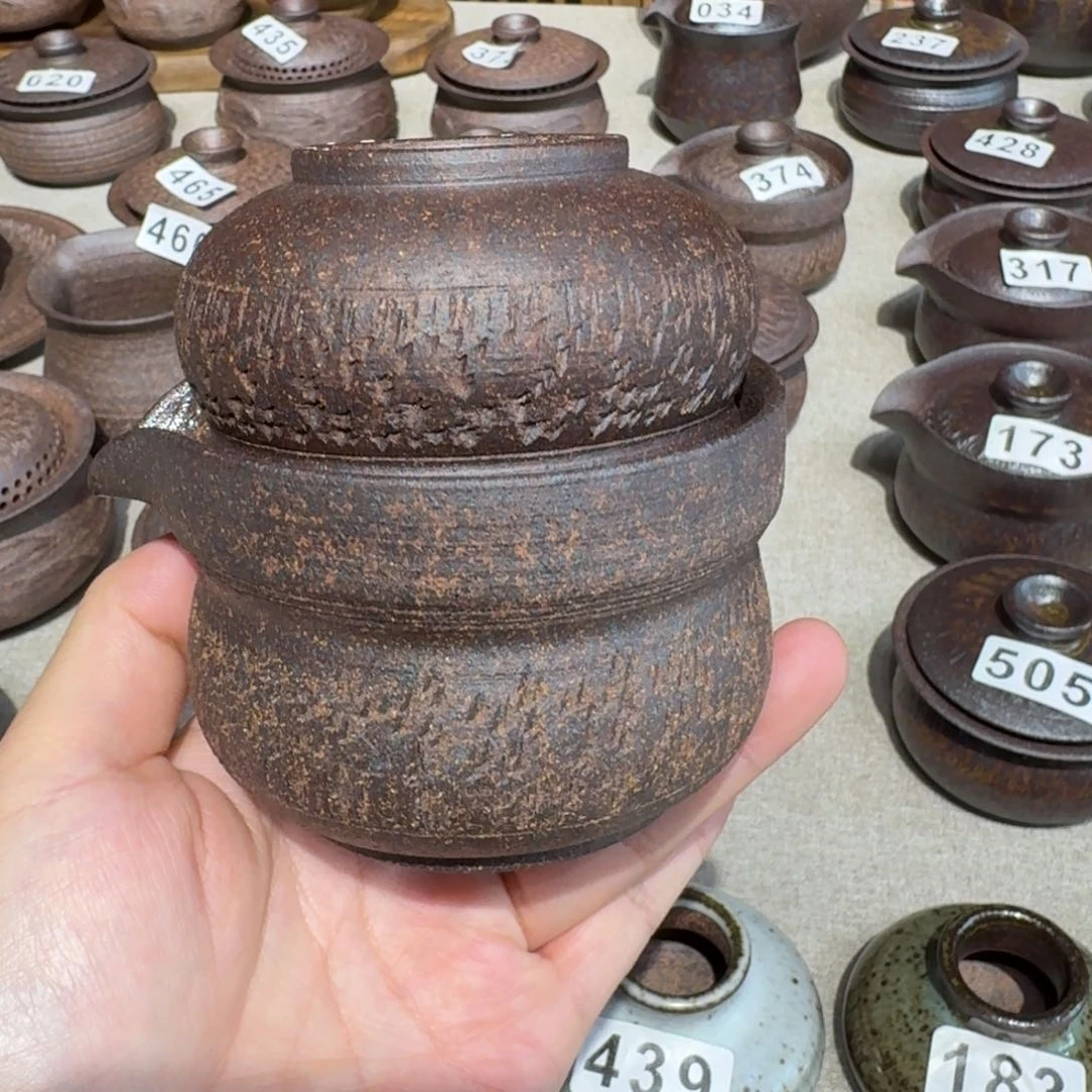 盛***慧粗瓷茶具素色盖碗