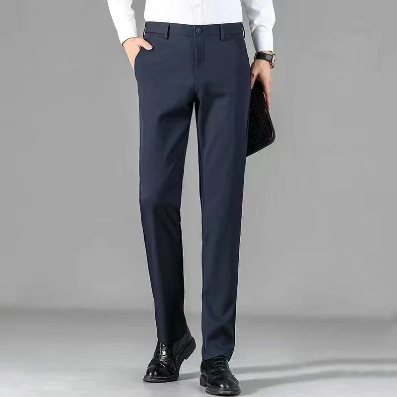 薄款高弹力男款男装西裤夏季直筒高级感休闲裤修身商务裤子