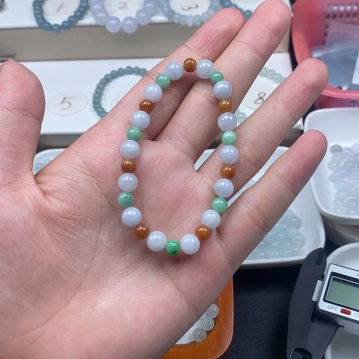 未镶嵌手链翡翠大小珠