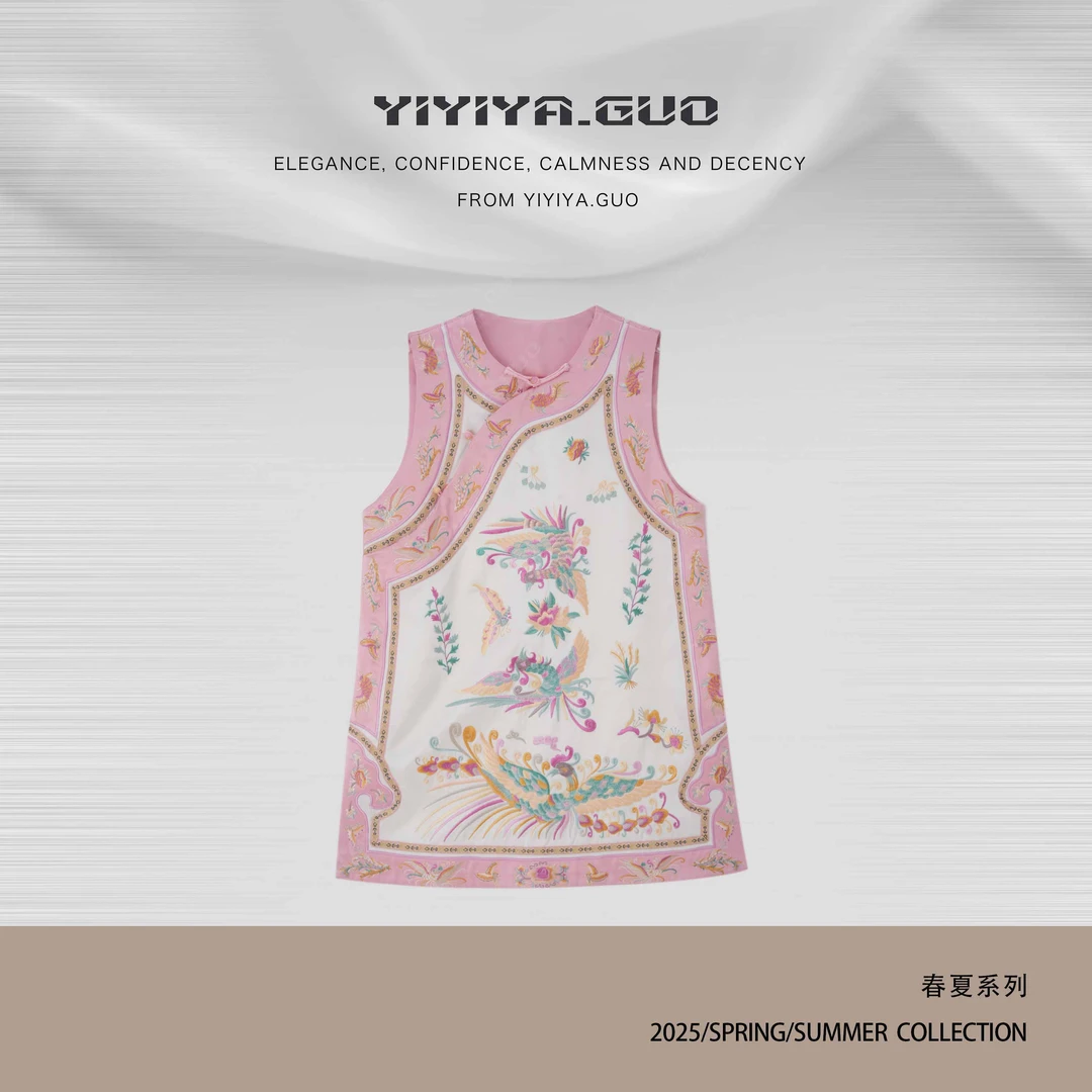 yiyiya.Guo艺艺吖【非遗典藏级·瑞凤报喜】刺绣斜襟连衣裙0612SS52