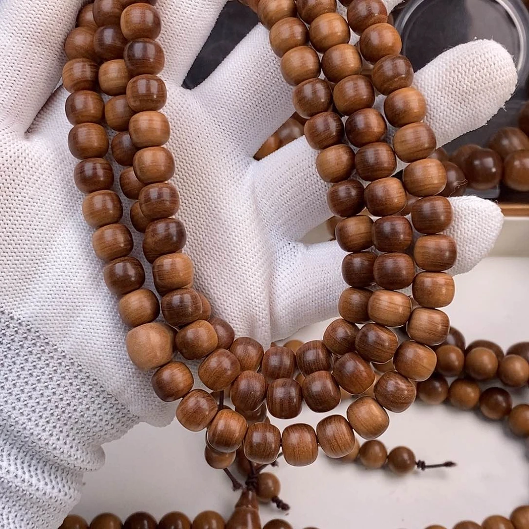 檀香木其他葫*老山檀香雕花老料8*9虎皮黑肉