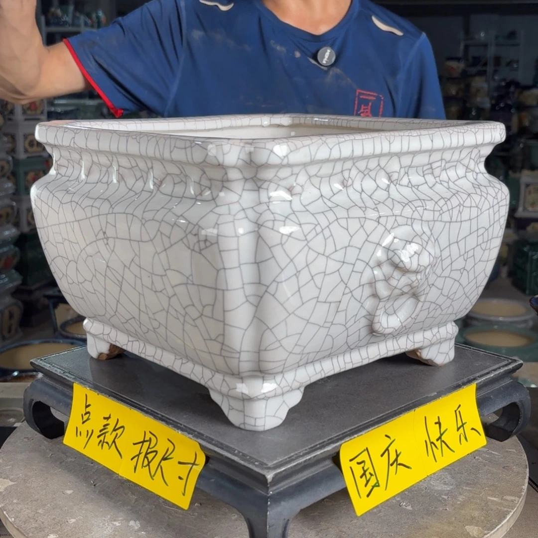 一风堂石湾花盆 内25*16缝隙微瑕