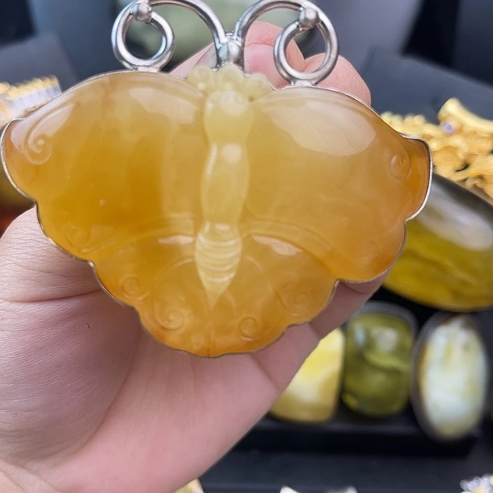 琥珀银S925镶嵌裸石