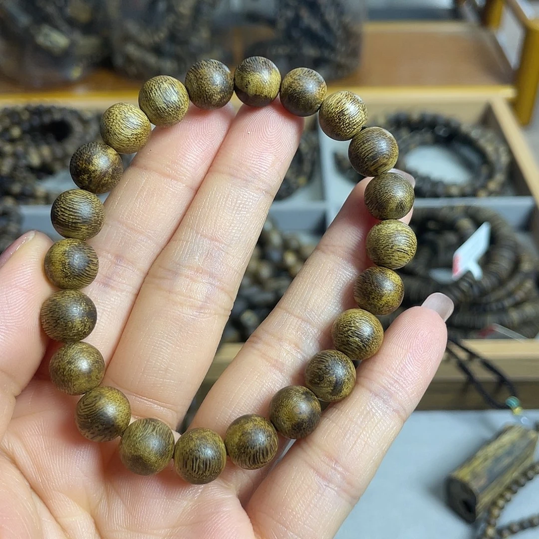 心***念沉香沉香碎屑棋楠沉香老料单圈9mm花香韵