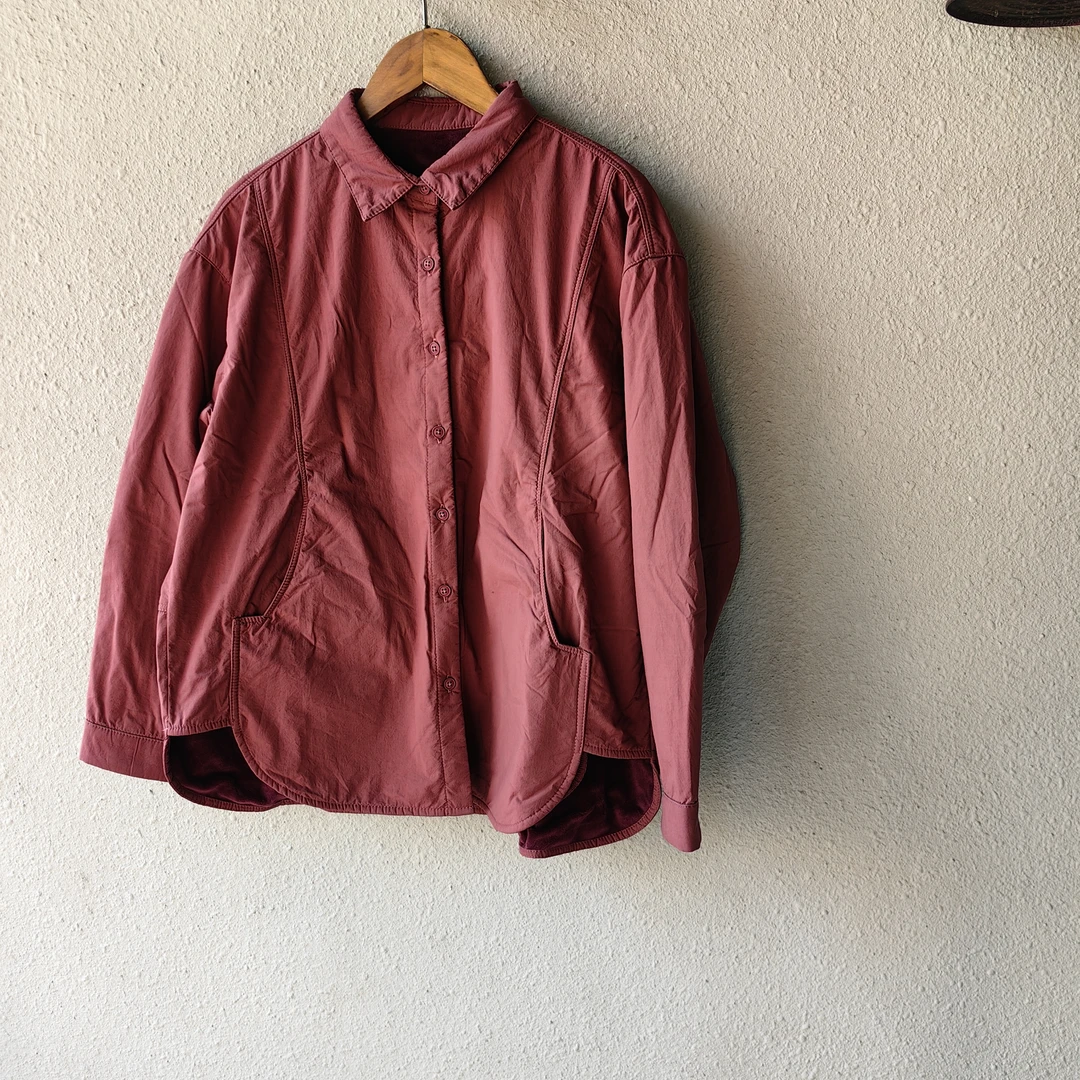 9920小方领经典加绒衬衫胸围112衣长65