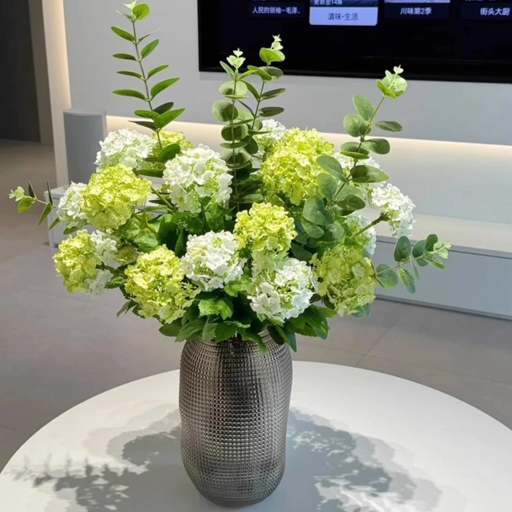 木绣球仿真花家居软装高档轻奢花艺餐桌花装饰客厅逼真仿真花