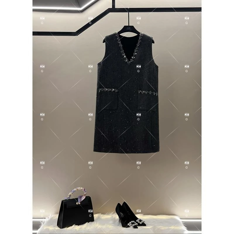 【WW】不褪色复古风显瘦默认款式连衣裙女装轻奢秋冬时尚 H-1377