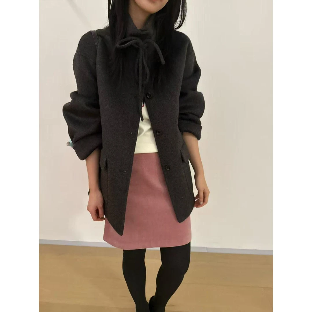 L-5678#FU#韩系气质显瘦百搭灯芯绒小A裙（裤子里） （福利）