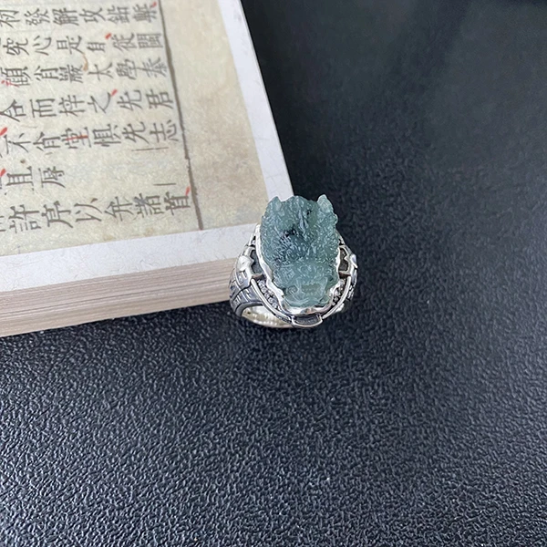 天使原创珠宝设计新品创意设计复古时尚小众个性工艺S925翡翠饰品