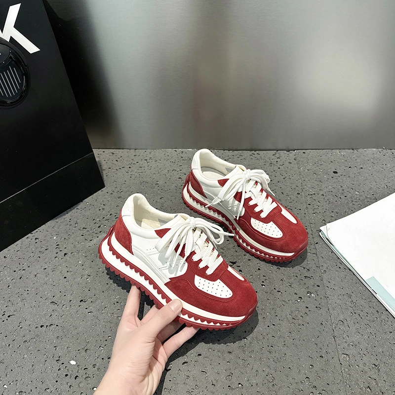 复古小蛮腰~！潮货真皮阿甘鞋女（跟高5厘米）