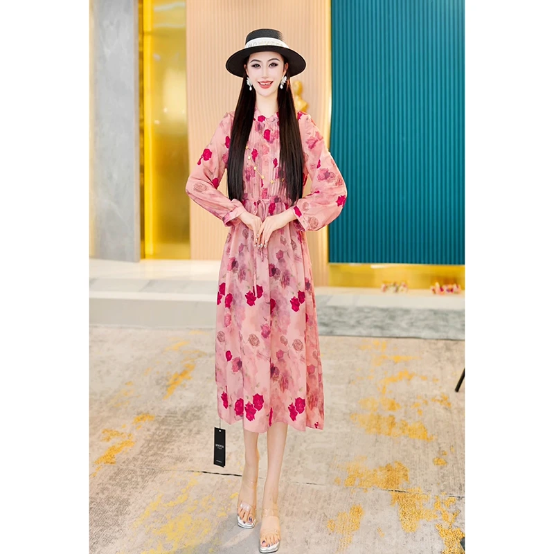 气质连衣裙夏季新款显瘦穿搭轻奢女装洋气高级长裙F2058