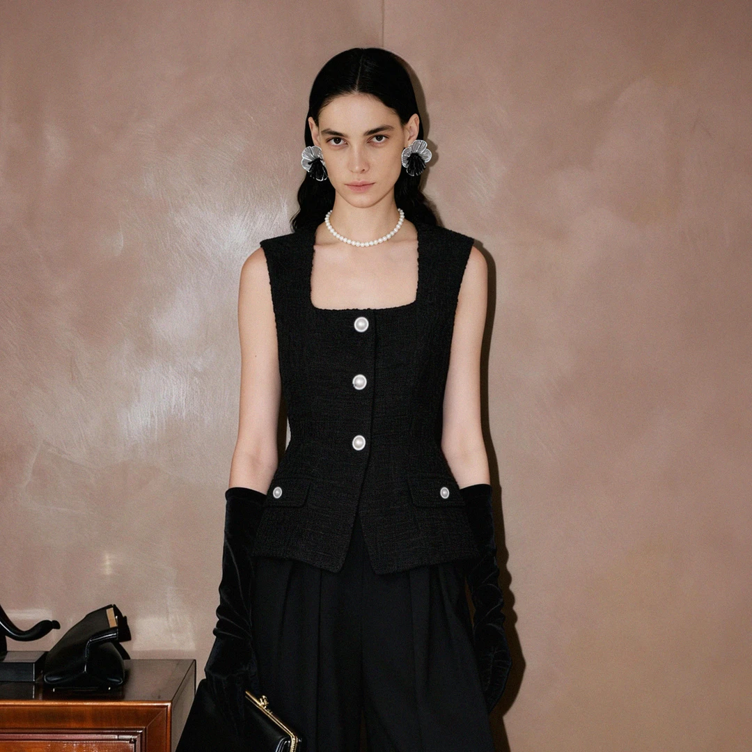 LYNEE x TORIL  复古收腰马甲  TGD2FAW050