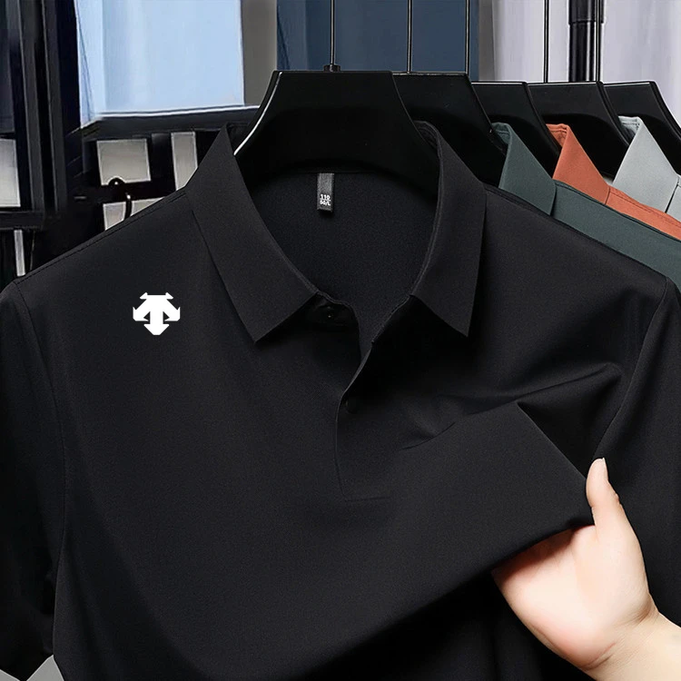 【海外撤柜 正品专卖店】轻奢男士翻领polo衫全无痕舒适百搭短袖T恤