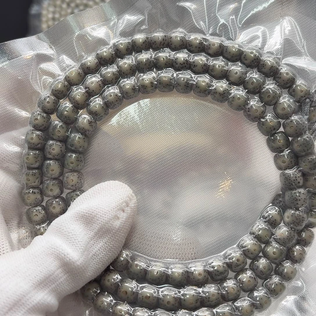 星月菩提吊坠112梵天糯冰月留白8左右108