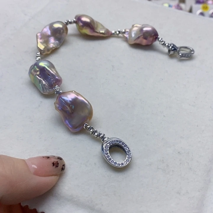 银S925镶嵌耳饰淡水珍珠