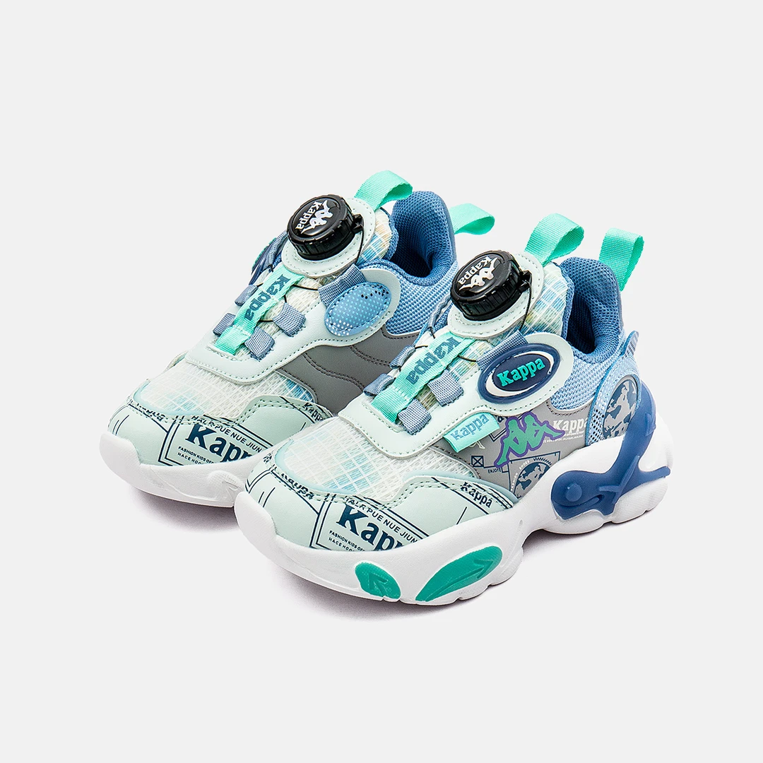 Kappa Kids卡帕秋季新款中大童男童篮球鞋透气舒适男女篮球鞋1025