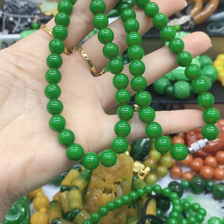 翡翠未镶嵌手链项链38