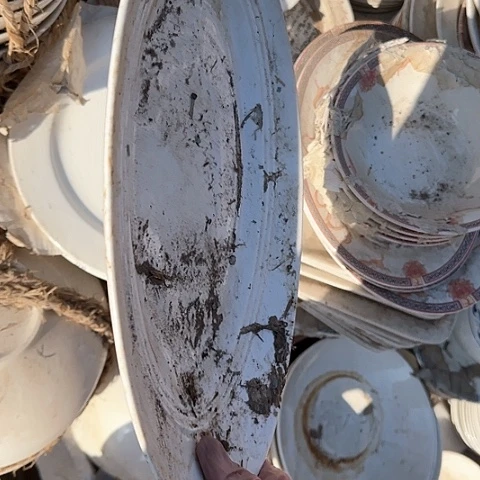 瓷片悦****4国营厂库存微瑕32厘米椭圆