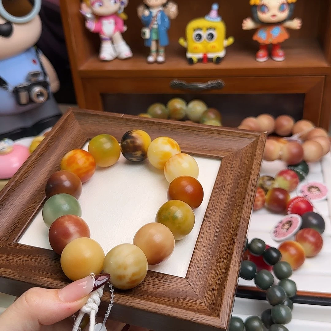 菩提根/象牙果手串卡23干磨手持微瑕