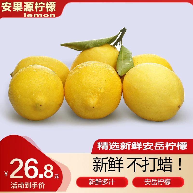 精选一二级果 安岳黄柠檬 新鲜采摘泡茶 3/5/9斤装当即水果不打蜡