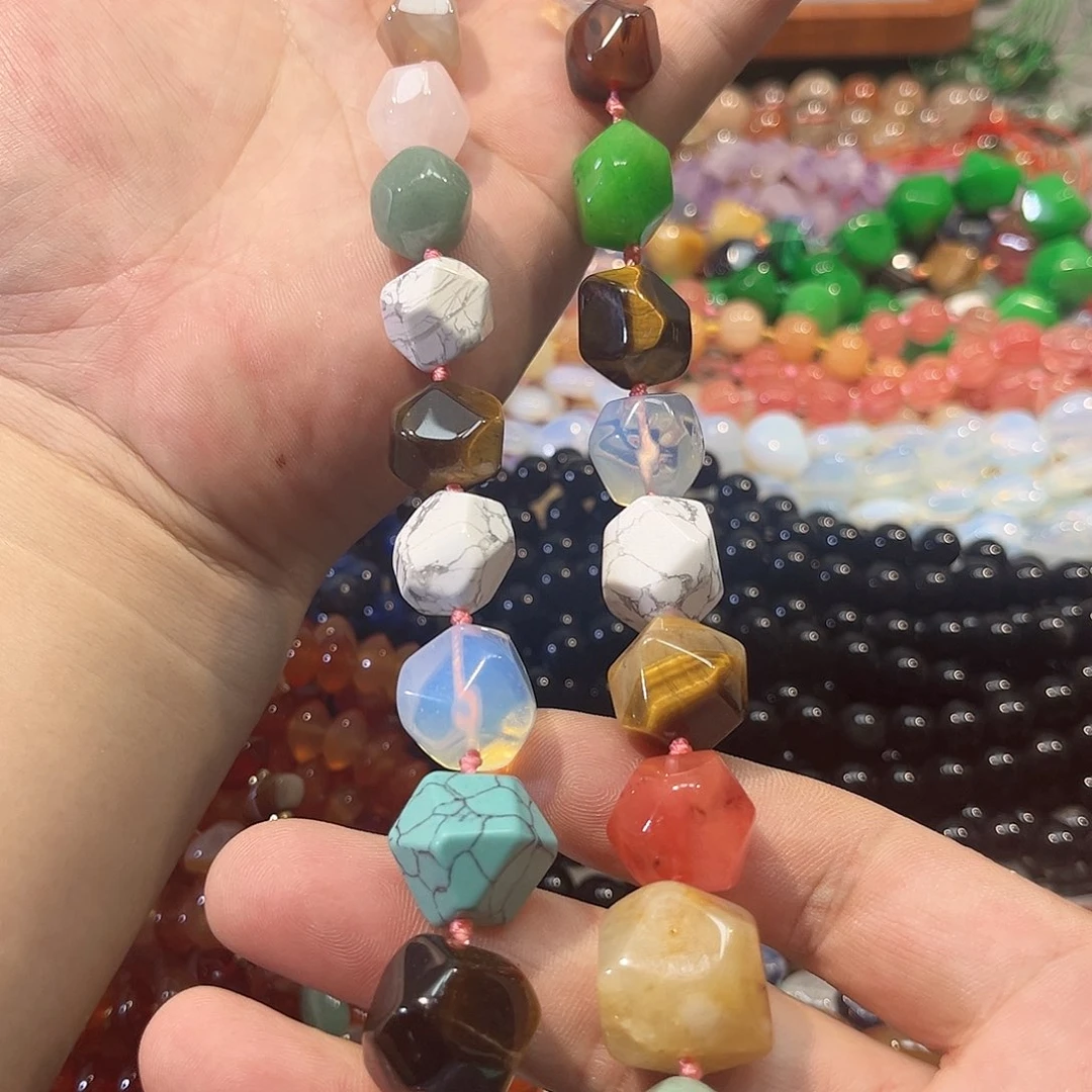 玛瑙/玉髓合金珠宝半成品多宝项链一条