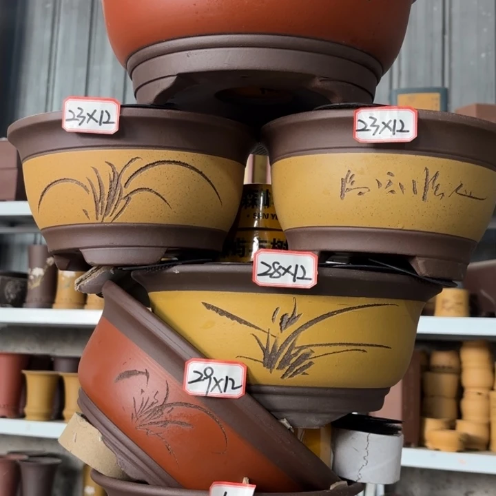 紫砂花盆   100-6。