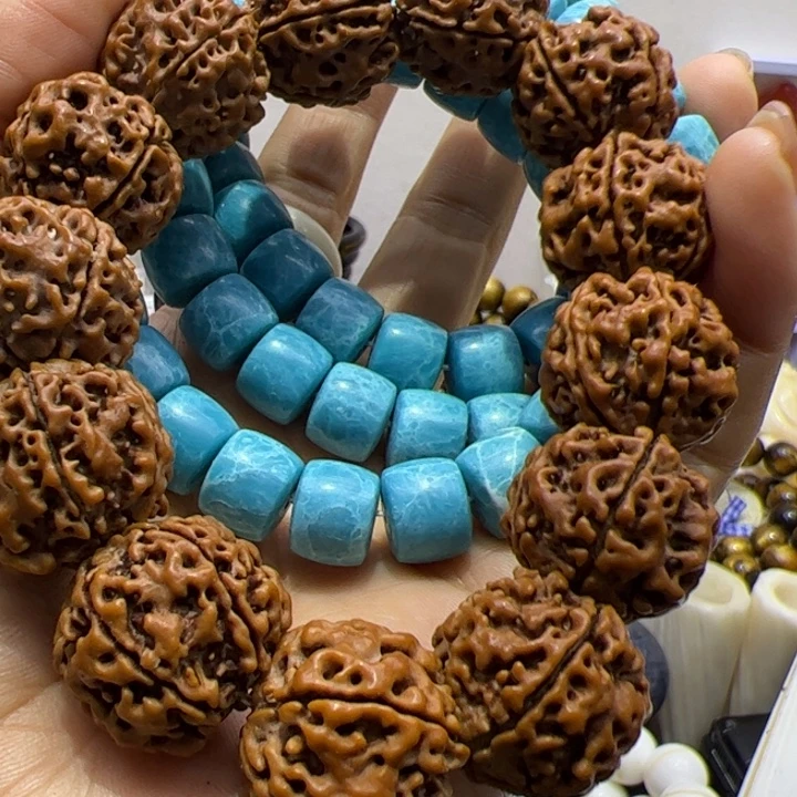 木质非金属1.2蓝文木手串