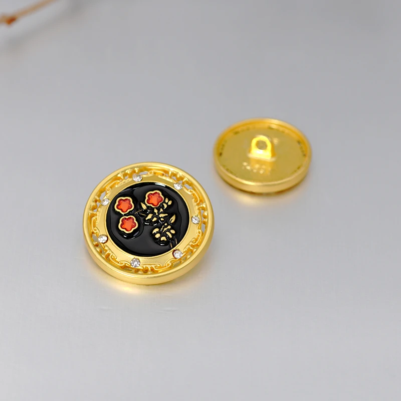 复古中式国风金属纽扣毛衣开衫唐装汉服西装上衣金色扣子