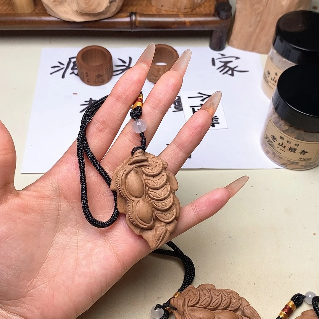 檀香木手串/手链一叶发财
