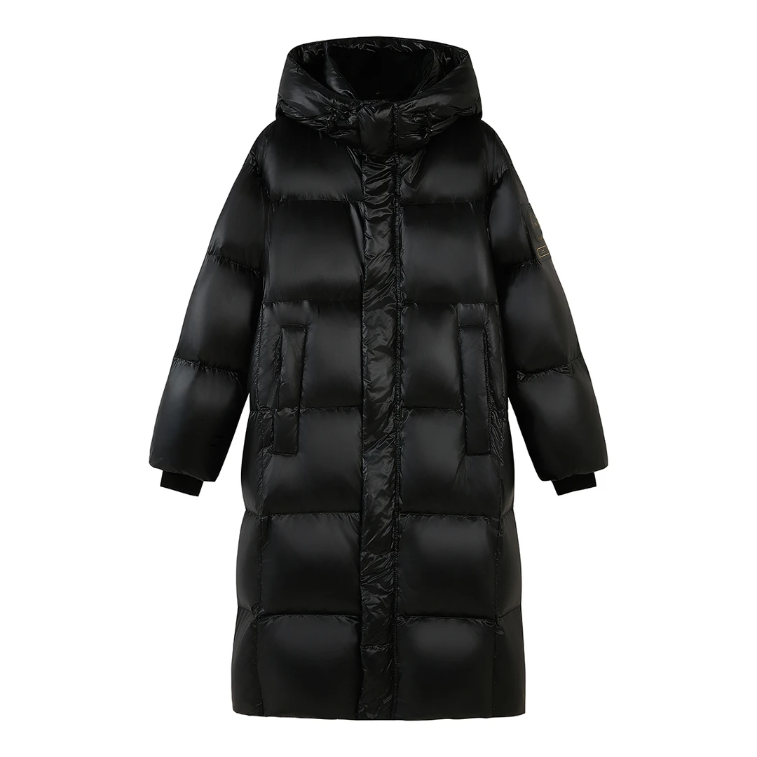 【专属】24新款黑金白鹅绒羽绒服过膝中长款保暖外套888-3