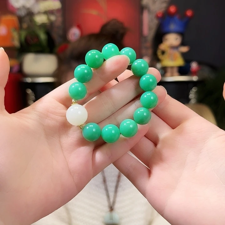 石英质玉18K金镶嵌手链