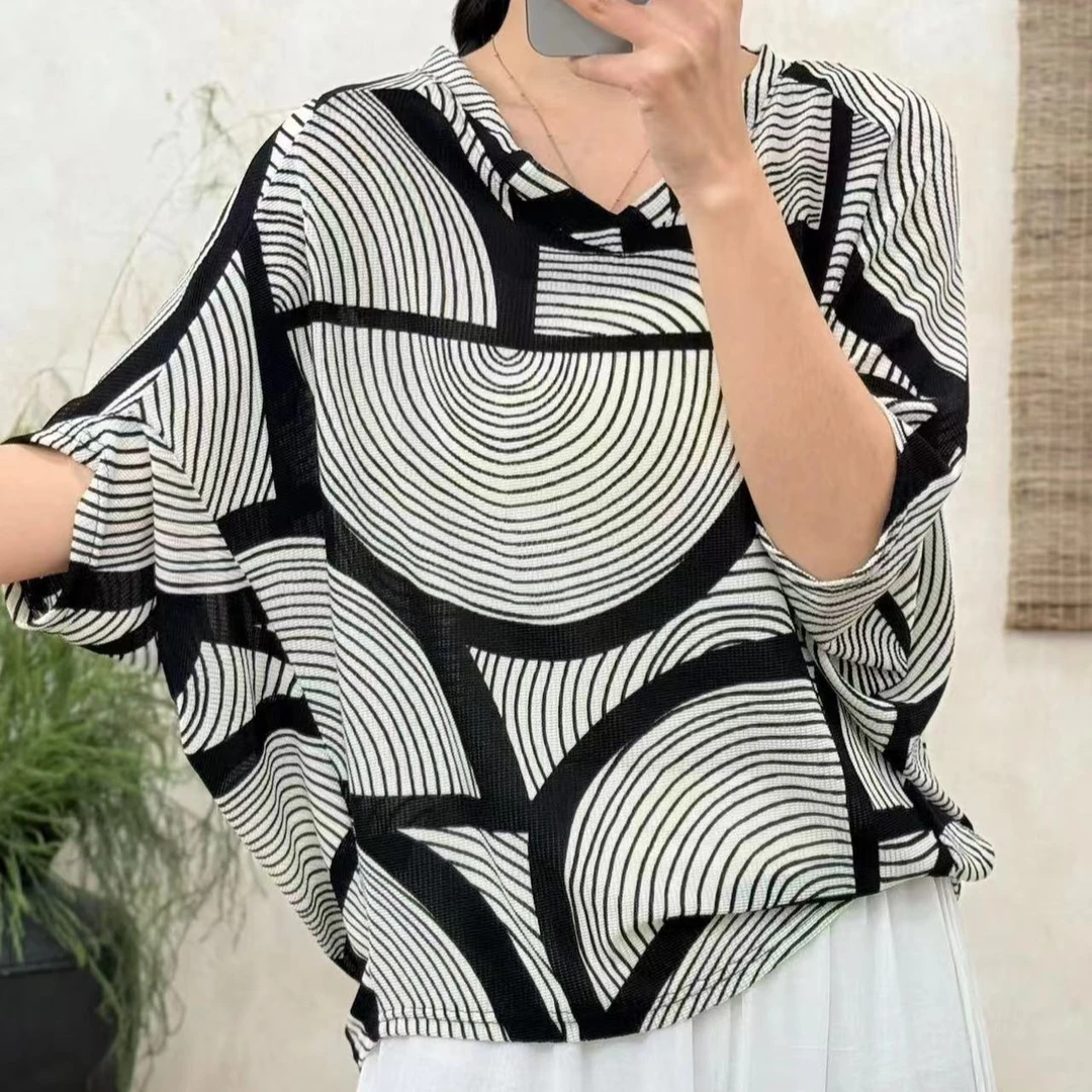 9246新款夏季休闲减龄显瘦印花短袖T恤