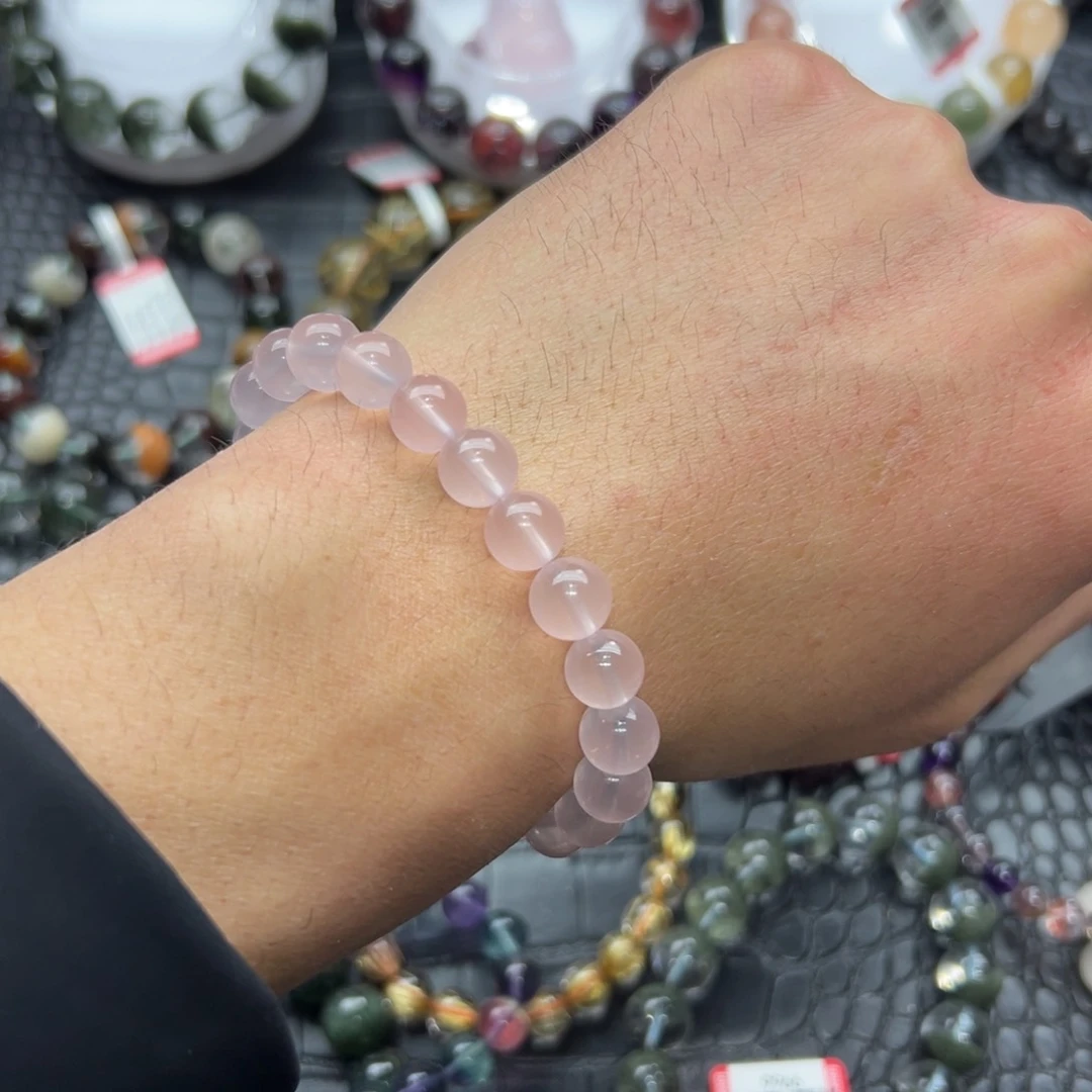 水晶手链未镶嵌好看