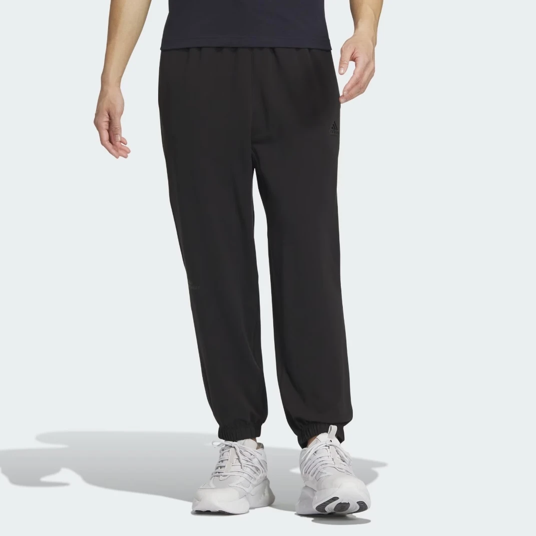 adidas/阿迪达斯黑色男款系带针织运动长裤IT3943
