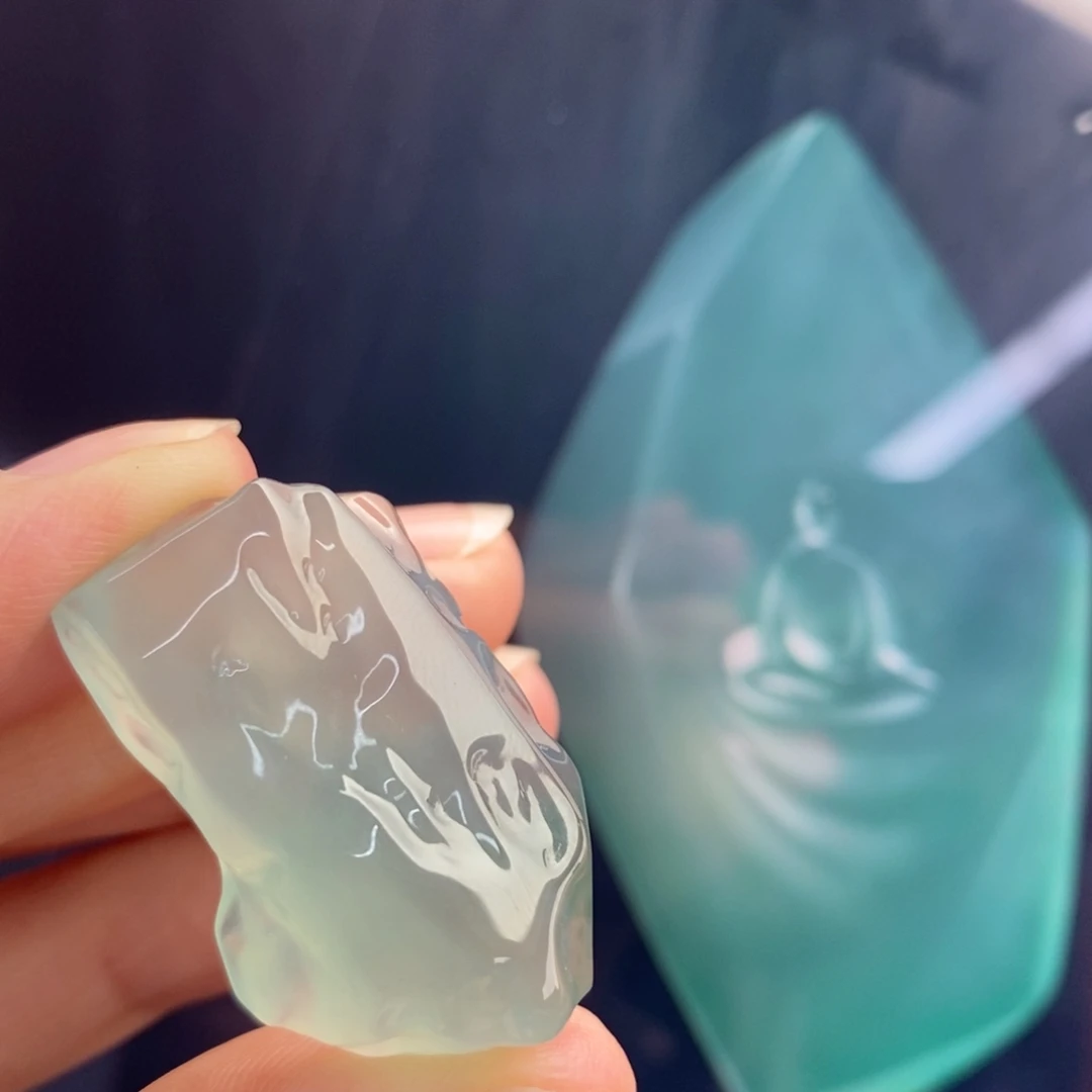 未镶嵌定制翡翠超纯 超干净 禅意悟道