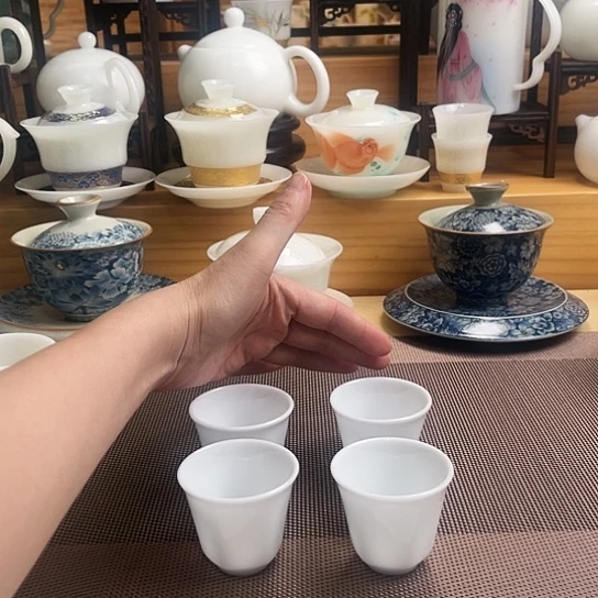 冰种玉瓷客杯40cc4个