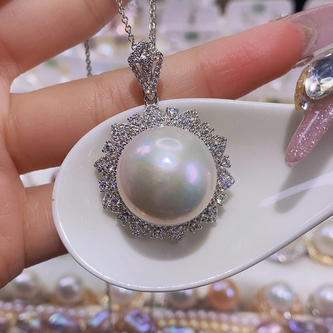 淡水珍珠颈饰银S925镶嵌M****a