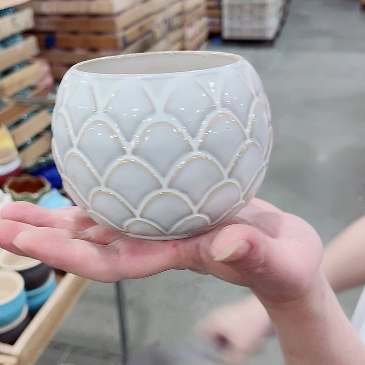 有孔，凑10元包邮陶瓷花盆发货！