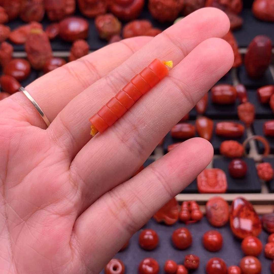 南红玛瑙未镶嵌保山直切隔片6.4✖️4mm