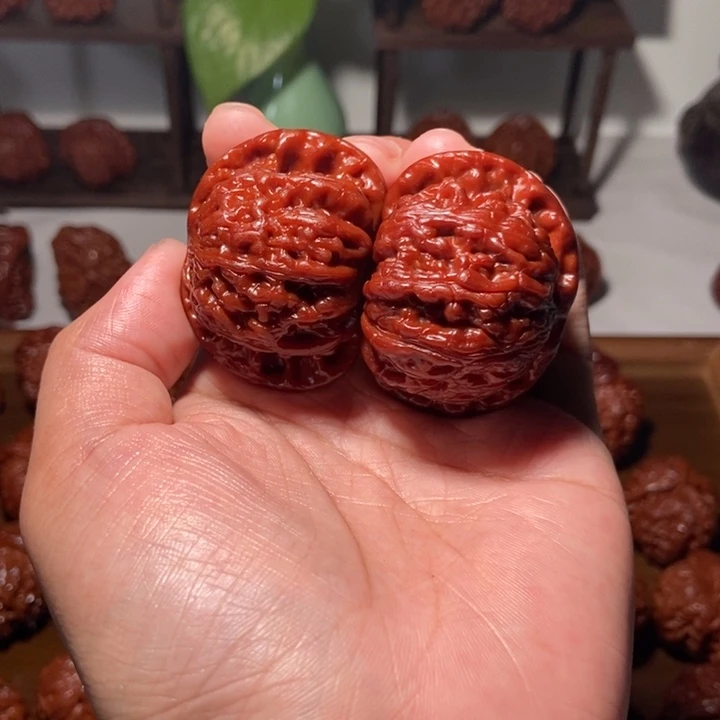 喜***康吊坠文玩核桃精品白狮子